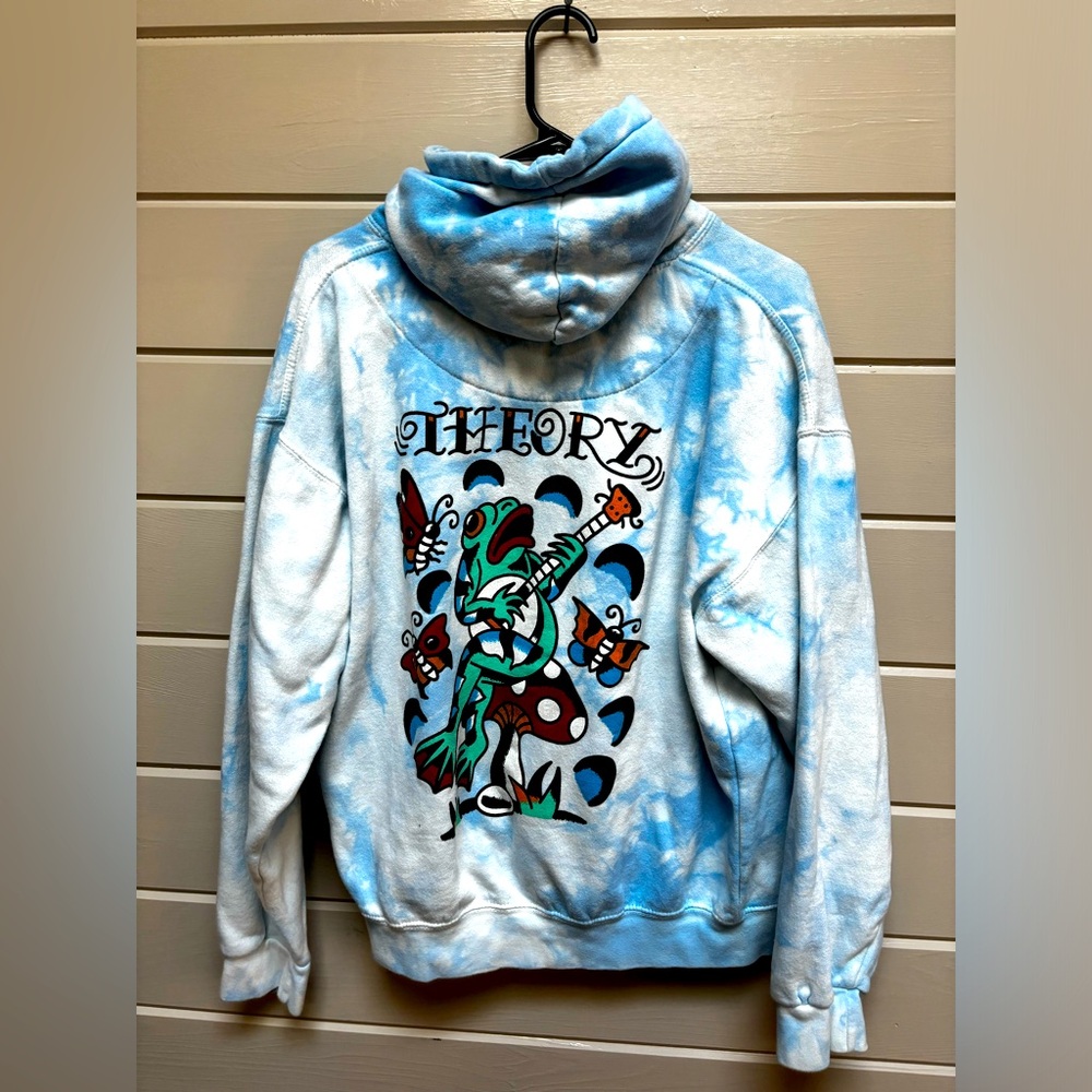Vintage trendy RARE blue tie dye women’s hoodie Large